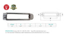 Stainless Steel T316 Mil-Spec 1/4" x 4" Turnbuckle Body 500 Lbs WLL
