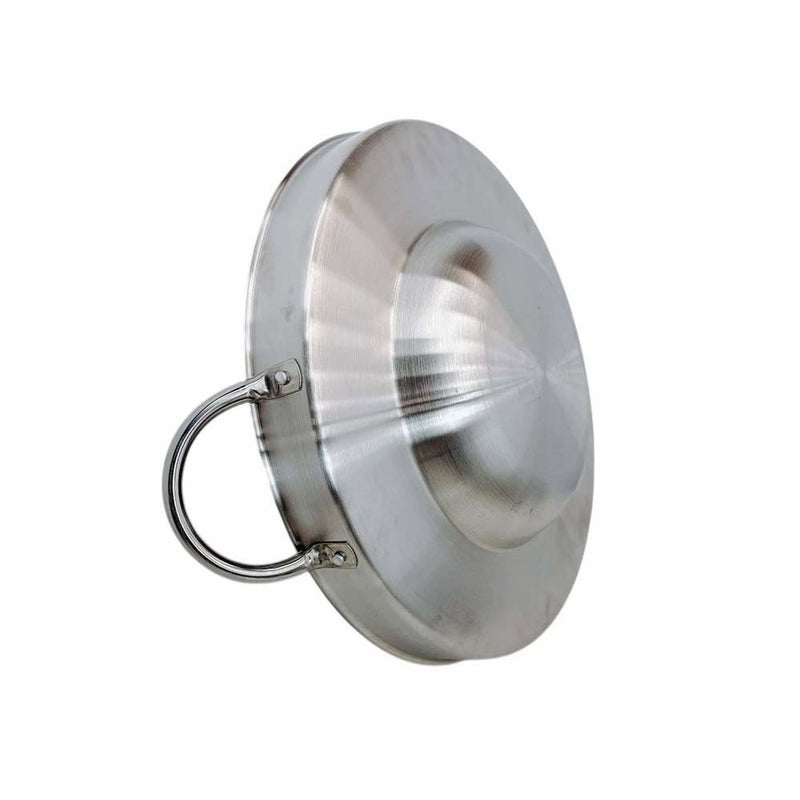 Stainless Steel 20" Concave Down Comal Set With Lid Steel Rack BBQ Tools Tong