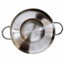 Stainless Steel 20" Concave Down Comal Set With Lid Steel Rack BBQ Tools Tong