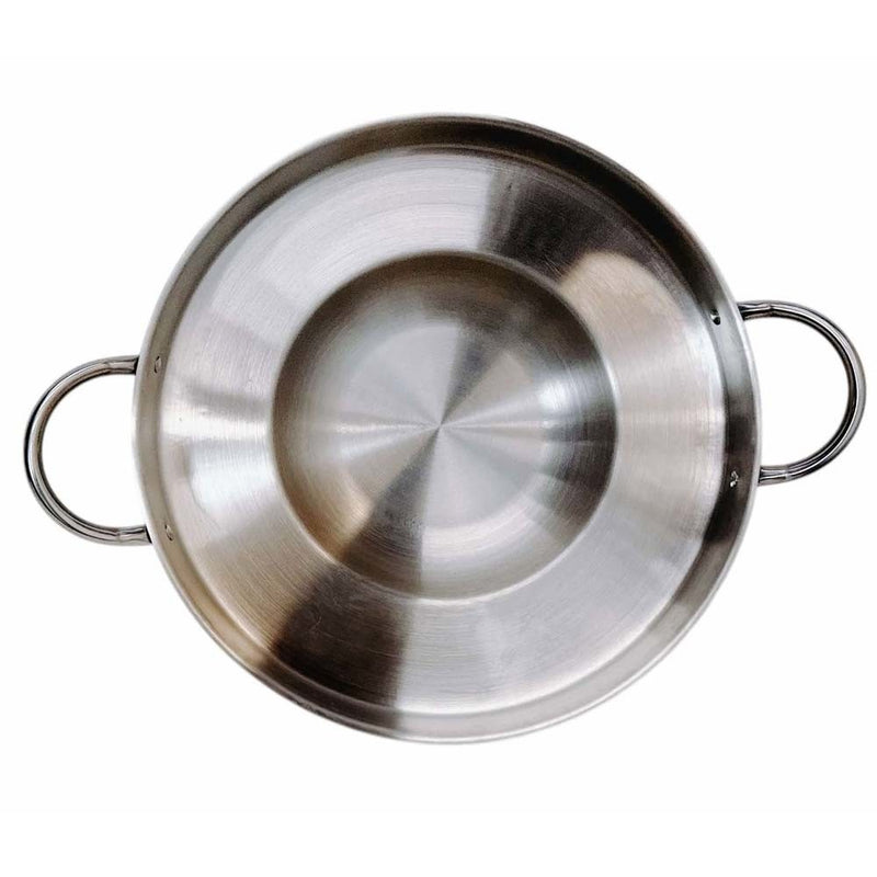 Stainless Steel 20" Concave Down Comal Set With Lid Steel Rack BBQ Tools Tong