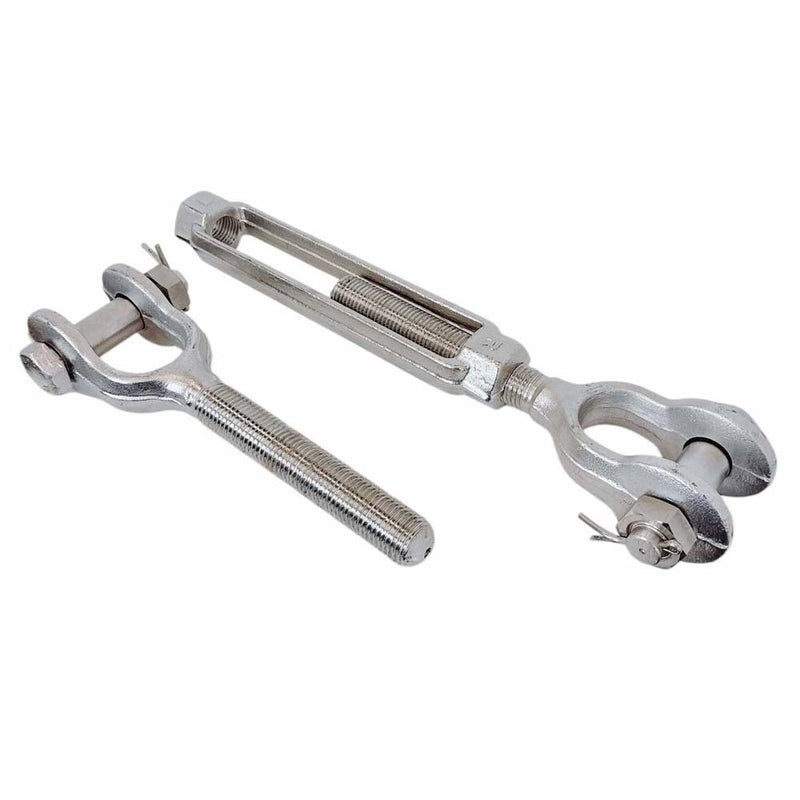 Stainless Steel T316 Mil Spec 1" x 6" Jaw Jaw Turnbuckle 8,000 Lbs WLL