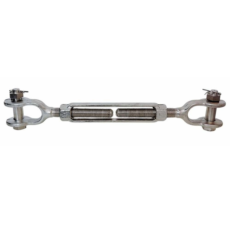 Stainless Steel T316 Mil Spec 1" x 6" Jaw Jaw Turnbuckle 8,000 Lbs WLL
