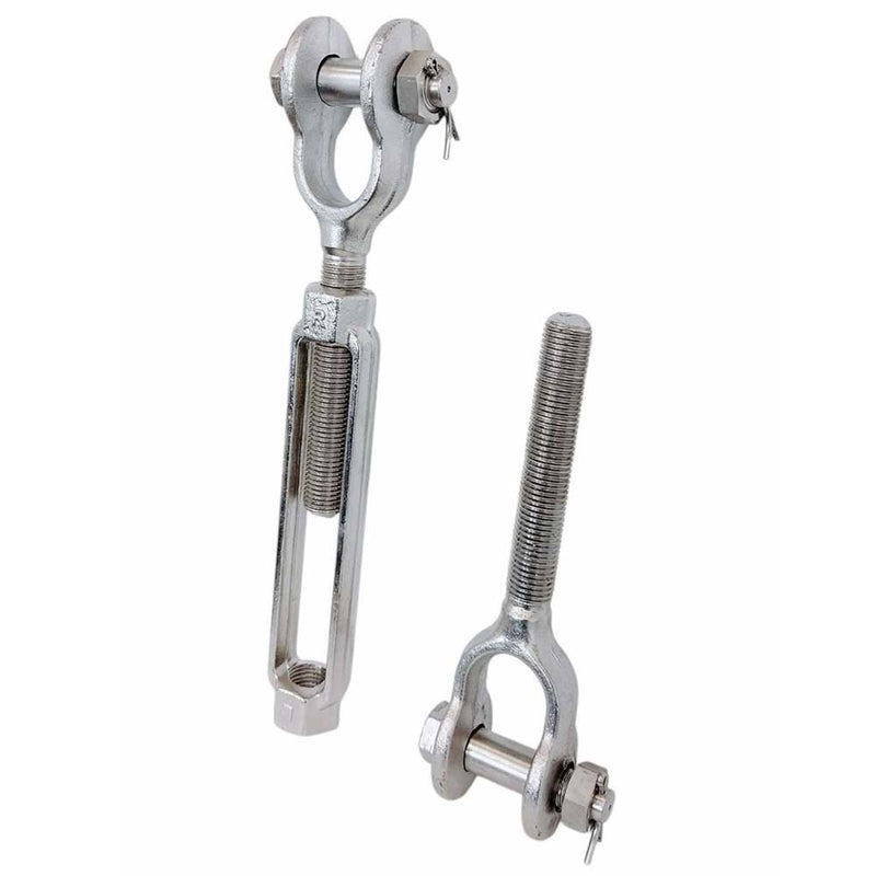 Stainless Steel T316 Mil Spec 1" x 6" Jaw Jaw Turnbuckle 8,000 Lbs WLL
