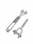 Stainless Steel T316 Mil Spec 3/4" x 6" Jaw Jaw Turnbuckle 5,200 Lbs WLL