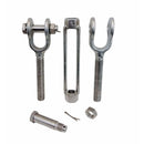 Stainless Steel T316 Mil Spec 1/4" x 4" Jaw Jaw Turnbuckle 500 Lbs WLL