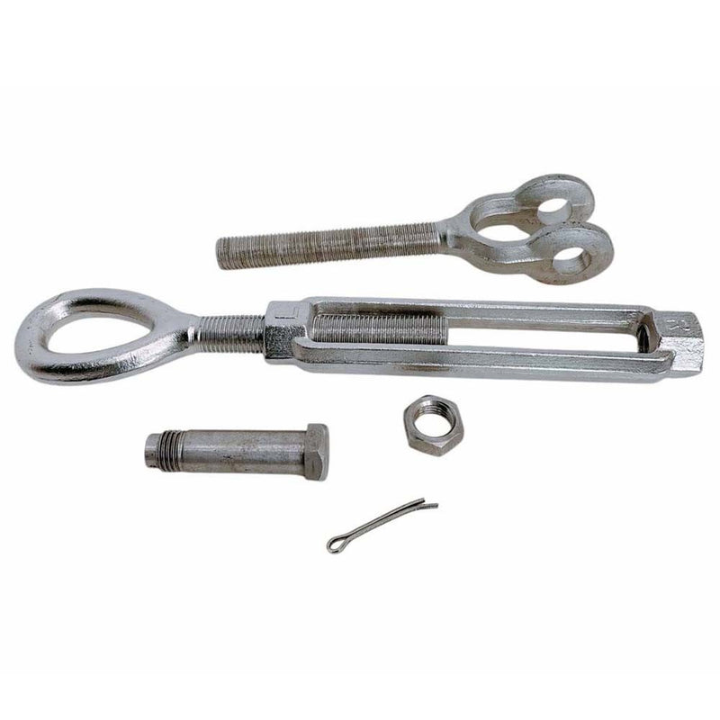 Stainless Steel T316 Mil-Spec 1-1/2" x 12" Jaw Eye Turnbuckle 17,000 Lbs WLL