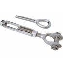 Stainless Steel T316 Mil-Spec 1-1/4" x 12" Jaw Eye Turnbuckle 12,500 Lbs WLL