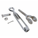 Stainless Steel T316 Mil-Spec 1" x 12" Jaw Eye Turnbuckle 8,000 Lbs WLL