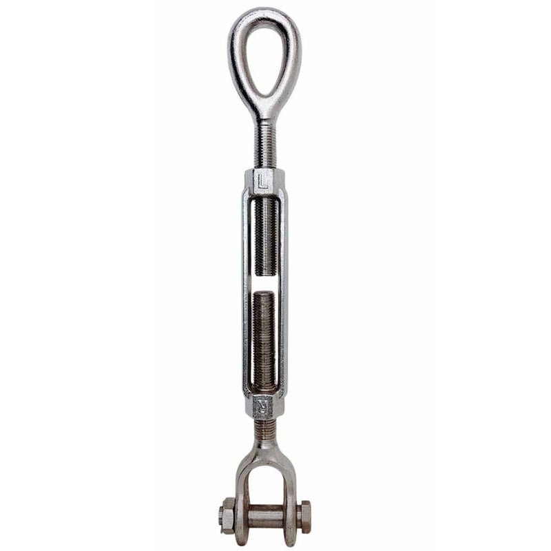 Stainless Steel T316 Mil-Spec 1" x 6" Jaw Eye Turnbuckle 8,000 Lbs WLL
