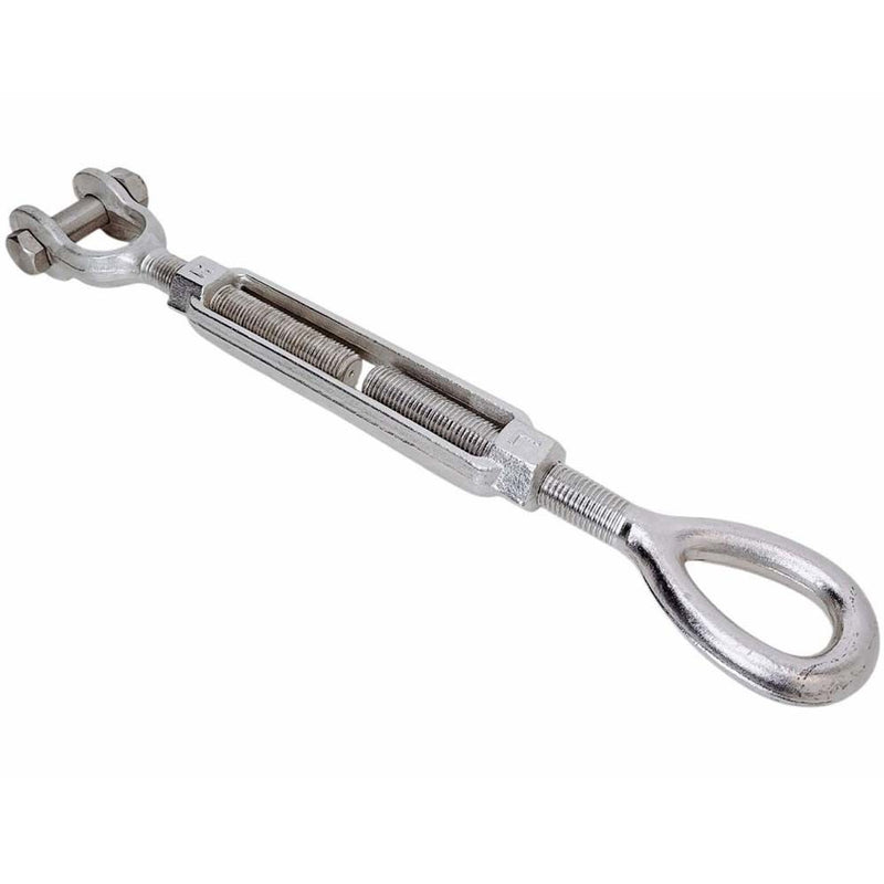 Stainless Steel T316 Mil-Spec 1" x 6" Jaw Eye Turnbuckle 8,000 Lbs WLL