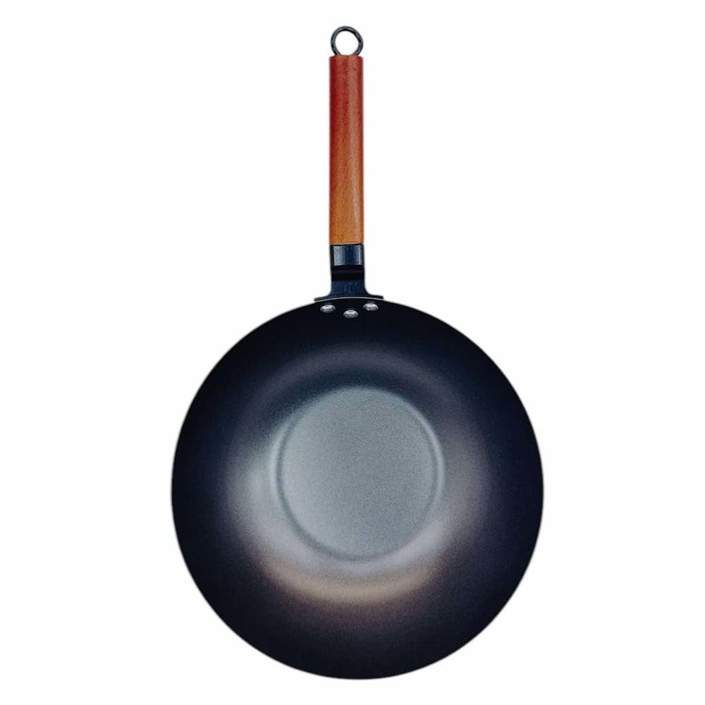 Carbon Steel Wok Frying Pan Gourmet Chef Chinese Traditional Wok Cookware