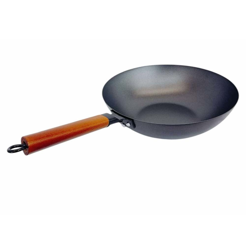 Carbon Steel Wok Frying Pan Gourmet Chef Chinese Traditional Wok Cookware