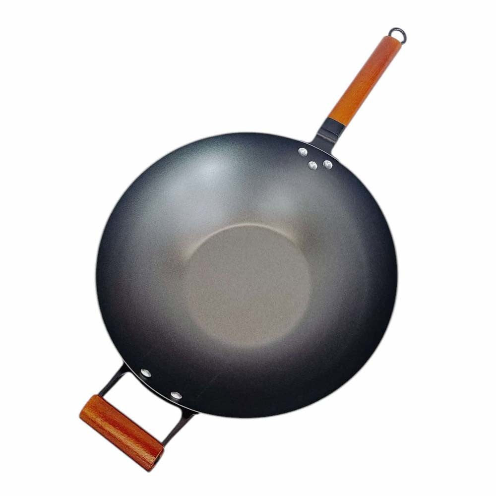 Carbon Steel Wok Frying Pan Gourmet Chef Chinese Traditional Wok Cookware