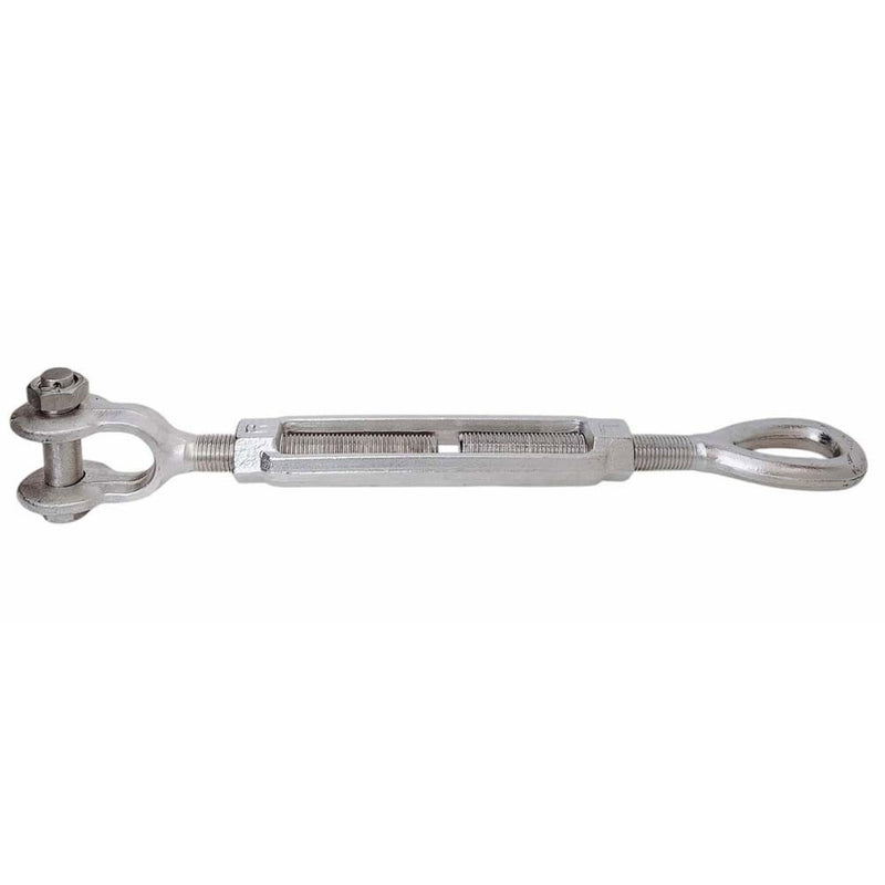 Stainless Steel T316 Mil-Spec 3/8" x 6" Jaw Eye Turnbuckle 1,200 Lbs WLL
