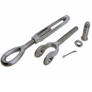 Stainless Steel T316 Mil-Spec 3/8" x 6" Jaw Eye Turnbuckle 1,200 Lbs WLL