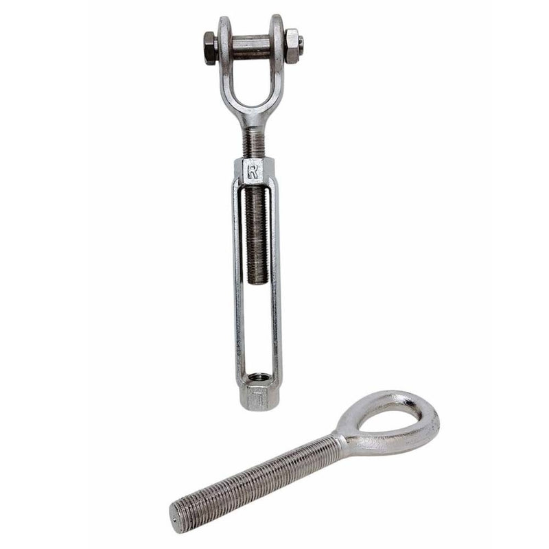 4 Pcs Stainless Steel T316 Mil-Spec 1/4" x 4" Jaw Eye Turnbuckle 500 Lbs WLL