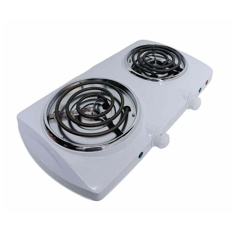 19"x10" Portable Double Electric Burner Stove Cooktop 1500W Double Cooking Stove