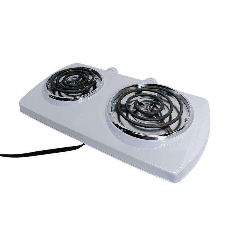 19"x10" Portable Double Electric Burner Stove Cooktop 1500W Double Cooking Stove