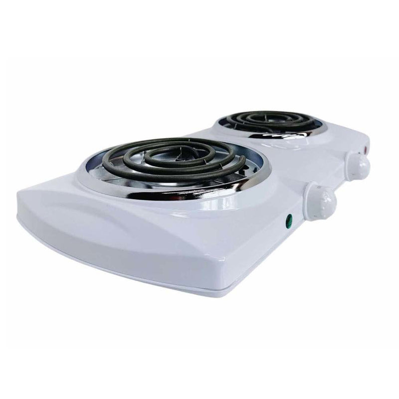 19"x10" Portable Double Electric Burner Stove Cooktop 1500W Double Cooking Stove