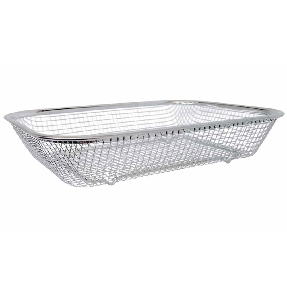 11-1/2" x 8-1/2" Stainless Steel Rectangle Colander Wire Basket Fruit Strainer