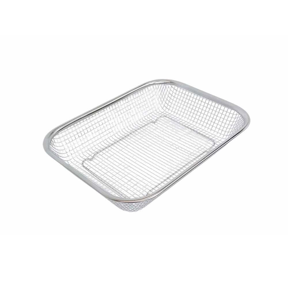 11-1/2" x 8-1/2" Stainless Steel Rectangle Colander Wire Basket Fruit Strainer