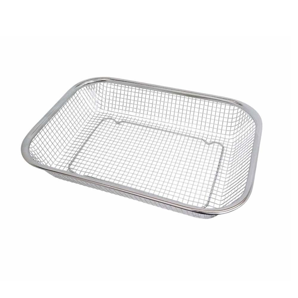11-1/2" x 8-1/2" Stainless Steel Rectangle Colander Wire Basket Fruit Strainer