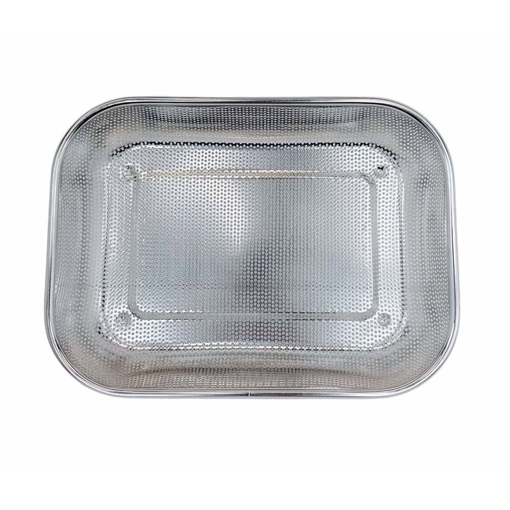 14-3/4" x 10-3/4" Stainless Steel Rectangle Colander Circular Hole Strainer