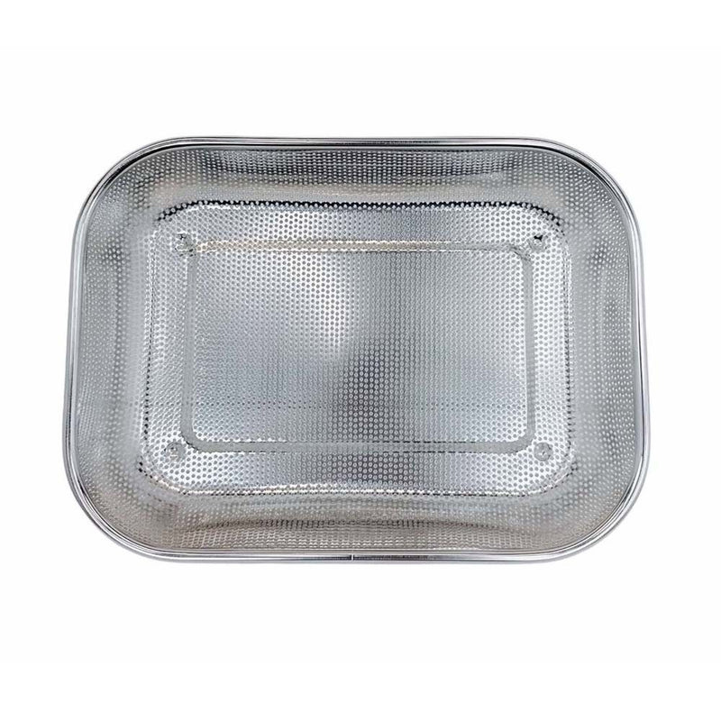 14-3/4" x 10-3/4" Stainless Steel Rectangle Colander Circular Hole Strainer