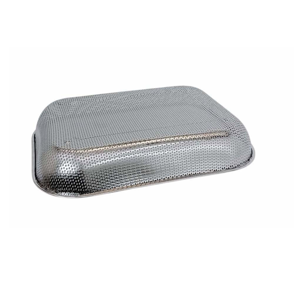 14-3/4" x 10-3/4" Stainless Steel Rectangle Colander Circular Hole Strainer