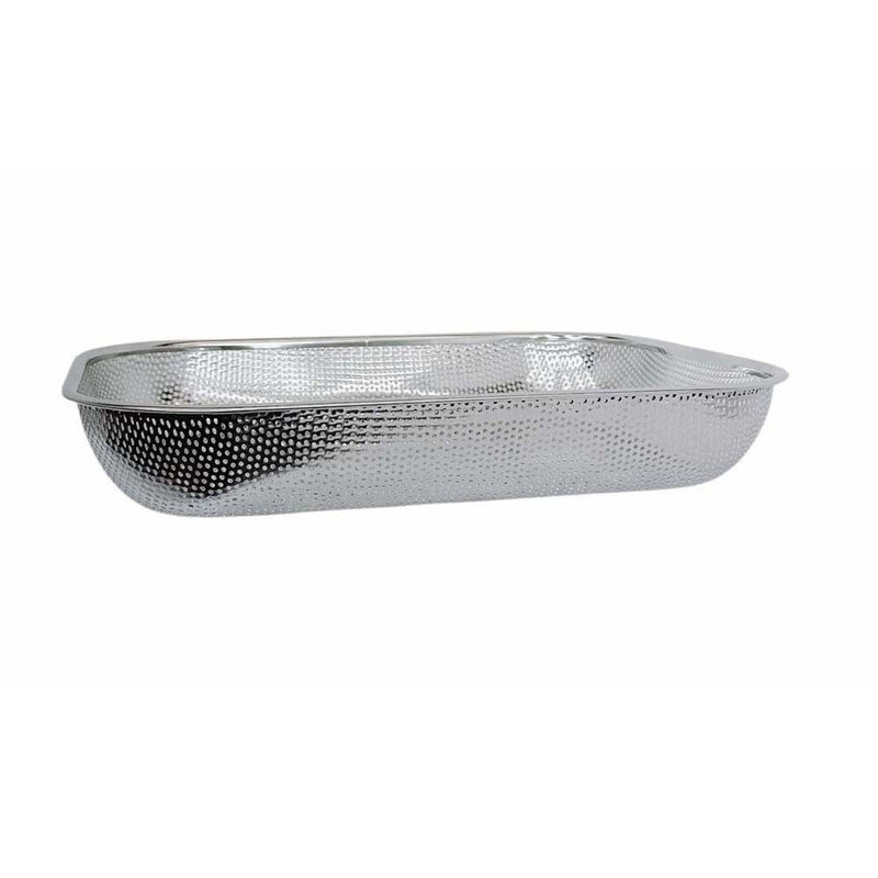14-3/4" x 10-3/4" Stainless Steel Rectangle Colander Circular Hole Strainer