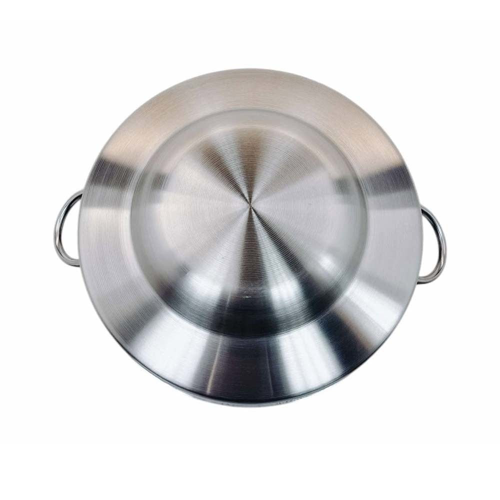 HD 23" x 7" Stainless Steel Concave Comal Griddle Pan Non-Stick Coating Cookware