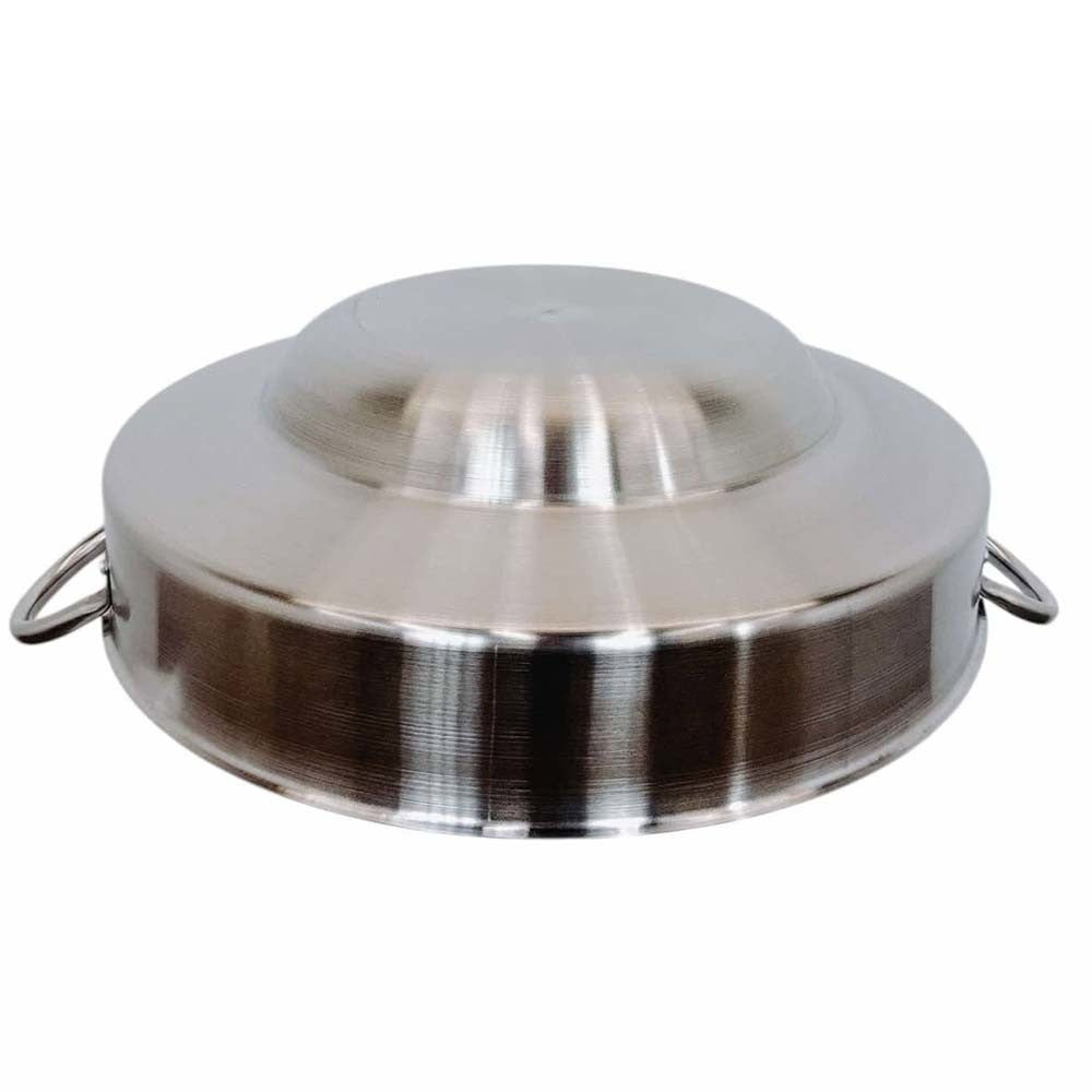 HD 23" x 7" Stainless Steel Concave Comal Griddle Pan Non-Stick Coating Cookware