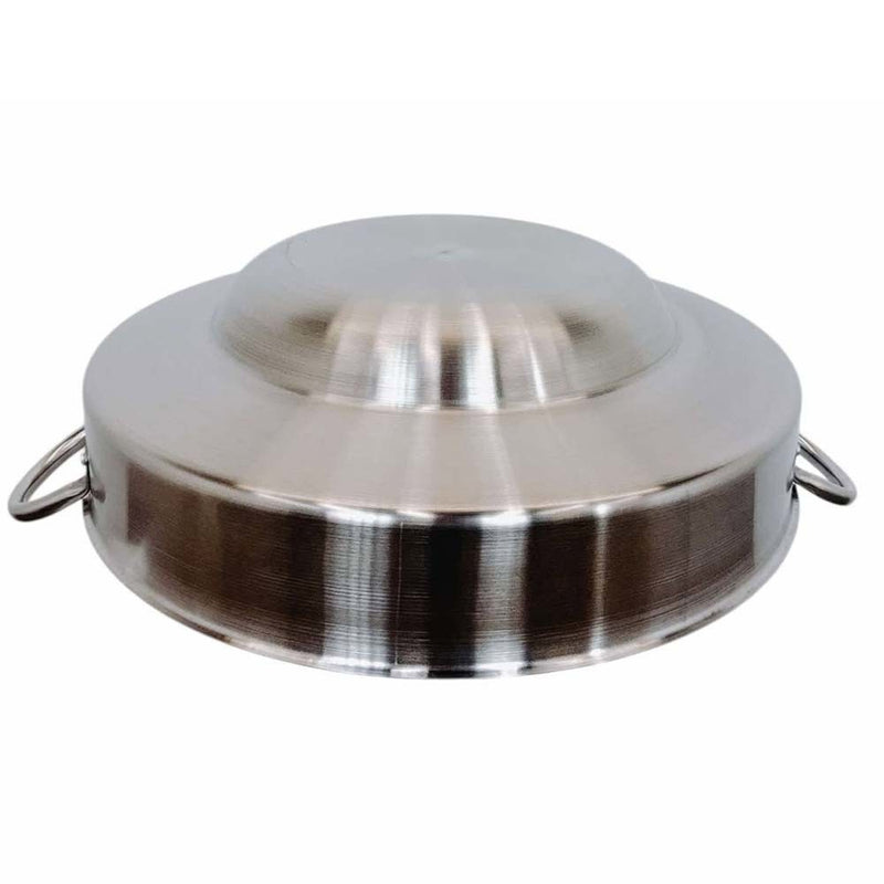 HD 23" x 7" Stainless Steel Concave Comal Griddle Pan Non-Stick Coating Cookware