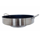 HD 23" x 7" Stainless Steel Concave Comal Griddle Pan Non-Stick Coating Cookware