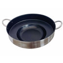 HD 23" x 7" Stainless Steel Concave Comal Griddle Pan Non-Stick Coating Cookware