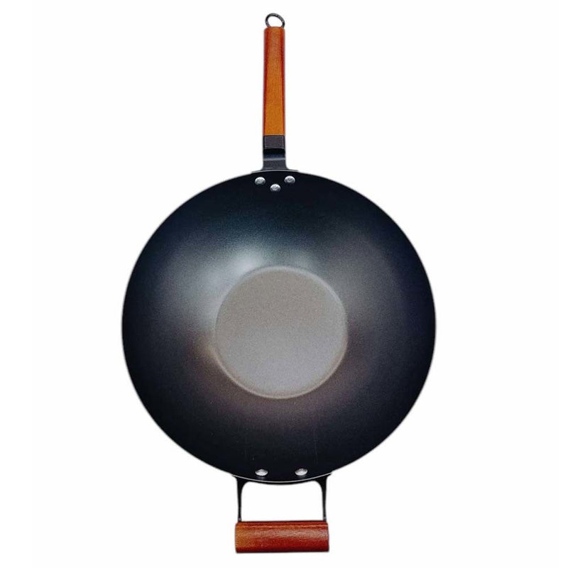 13-1/2" Carbon Steel Wok Frying Pan Gourmet Chef Chinese Traditional Wok