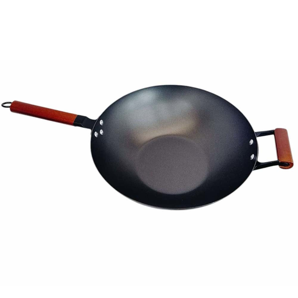 13-1/2" Carbon Steel Wok Frying Pan Gourmet Chef Chinese Traditional Wok