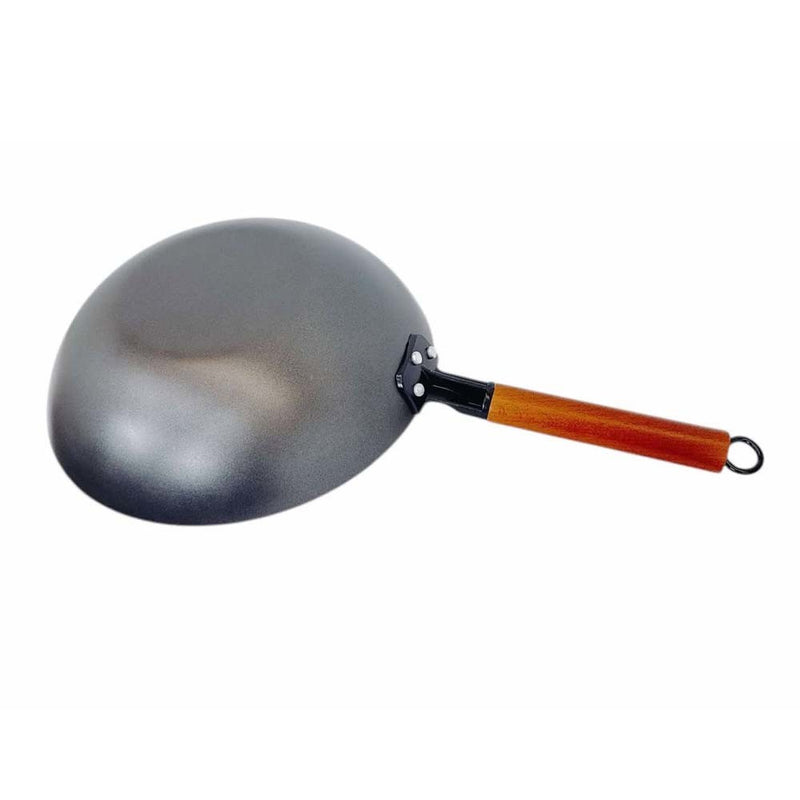 9-7/8" Carbon Steel Wok Frying Pan Gourmet Chef Chinese Traditional Wok Cookware