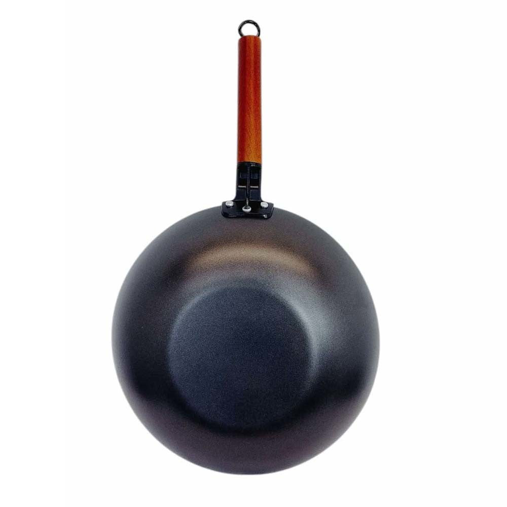9-7/8" Carbon Steel Wok Frying Pan Gourmet Chef Chinese Traditional Wok Cookware