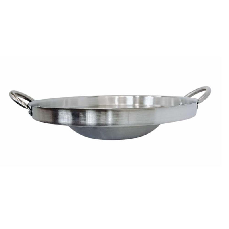 16" Stainless Steel Concave Comal Griddle Pan Cooking Grill Fry Tray Cookware
