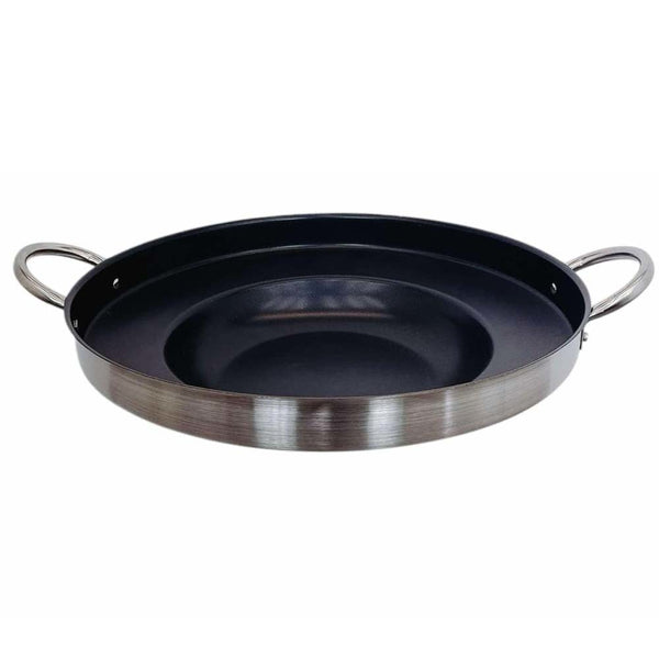 Heavy Duty 23" Stainless Steel Concave Comal Griddle Pan Non-Stick Coating