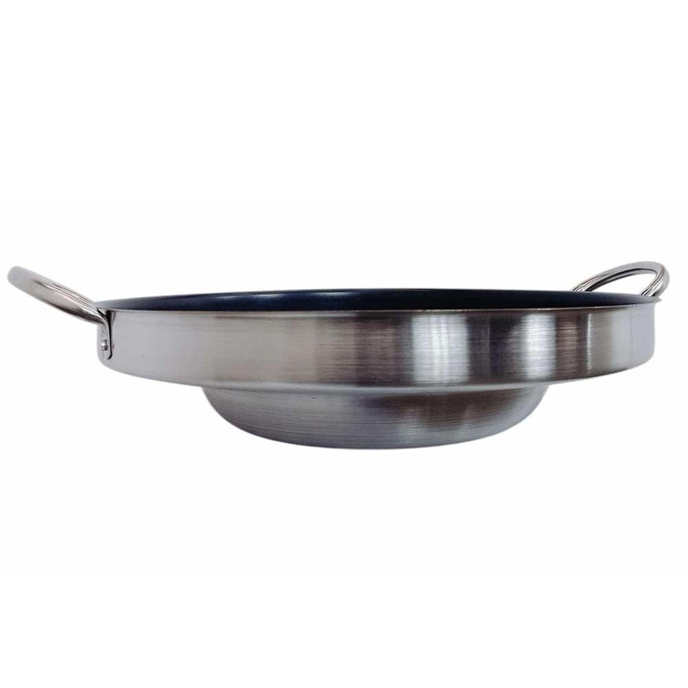 Heavy Duty 23" Stainless Steel Concave Comal Griddle Pan Non-Stick Coating