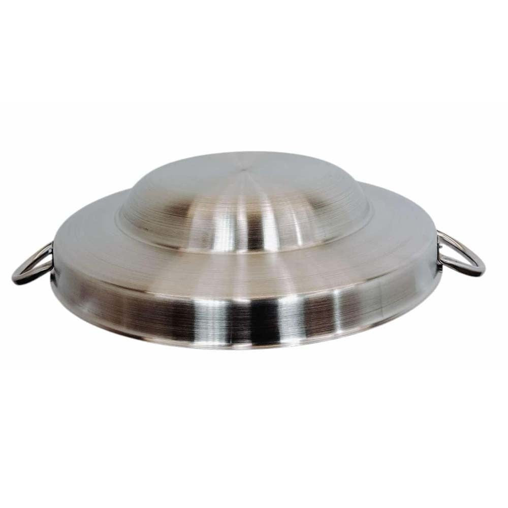 Heavy Duty 23" Stainless Steel Concave Comal Griddle Pan Non-Stick Coating