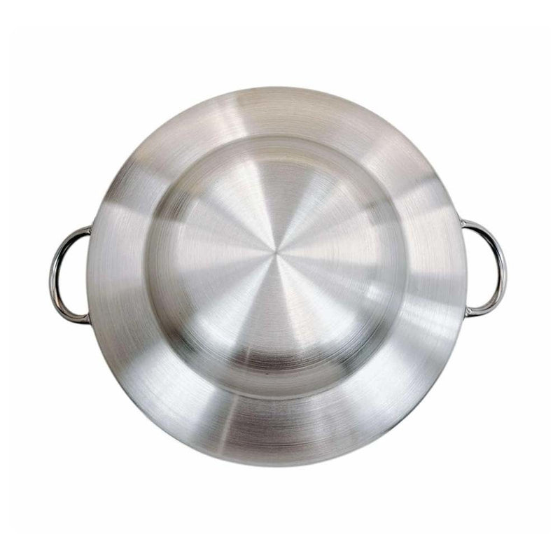 Heavy Duty 23" Stainless Steel Concave Comal Griddle Pan Non-Stick Coating