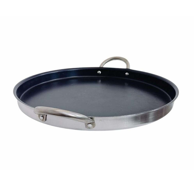 Stainless Steel 16" Comal Griddle Cooking Pan Non-Stick Coating Kitchen Cookware