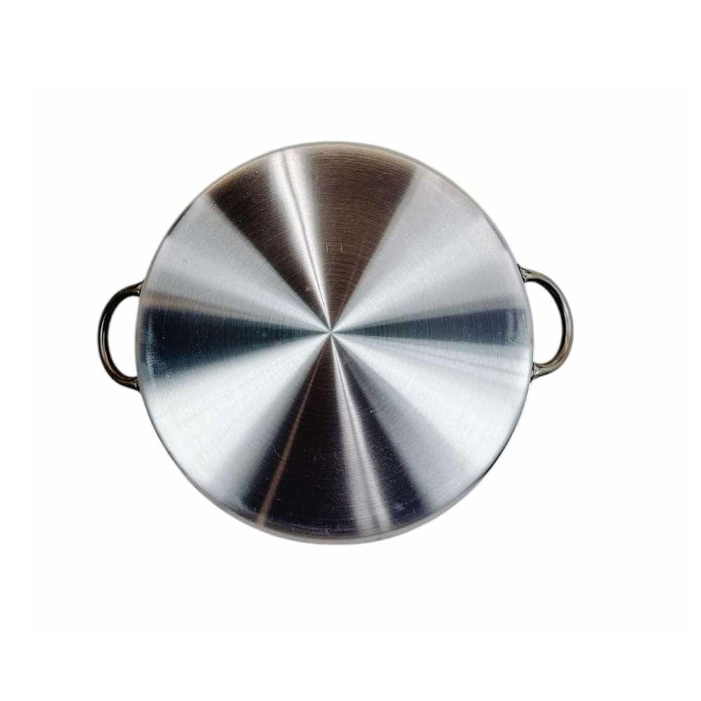 Stainless Steel 16'' Round Flat Comal Griddle Grill Fry Pan Non-Stick