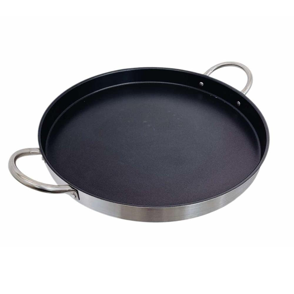 Stainless Steel 21-1/2'' Comal Griddle Cooking Pan Non-Stick Coating Kitchen
