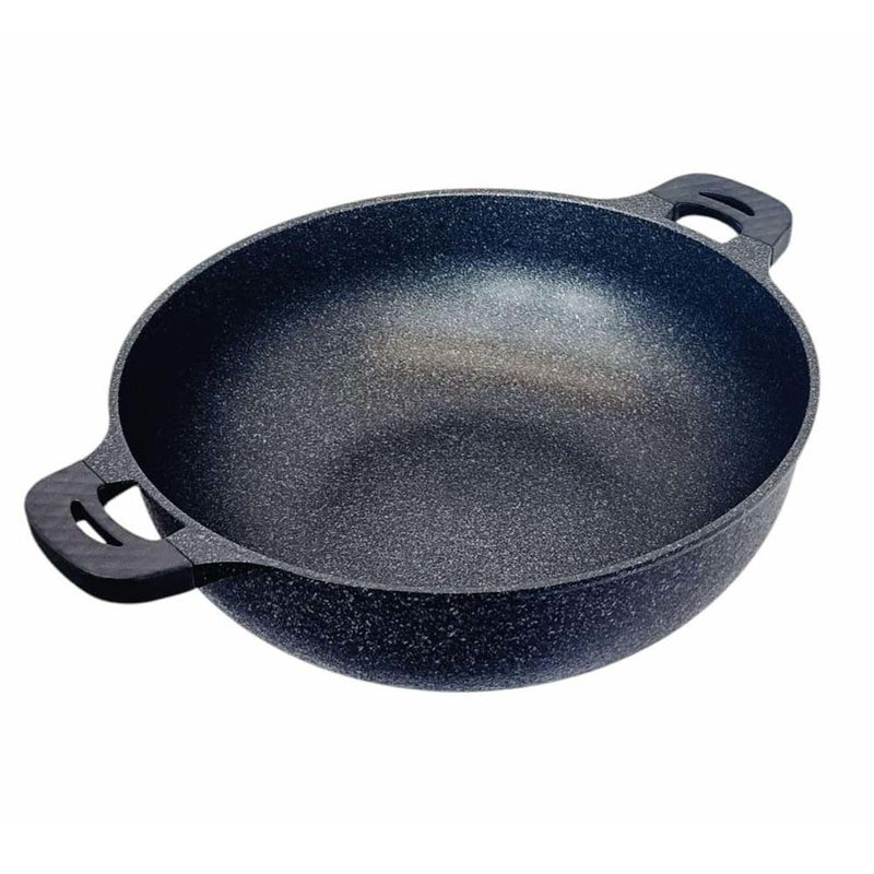 16" Marble Jumbo Wok Non-Stick Cooking Frying Pan Pot 5 Layer Marble Wok
