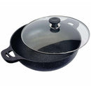 16" Marble Jumbo Wok Non-Stick Cooking Frying Pan Pot 5 Layer Marble Wok