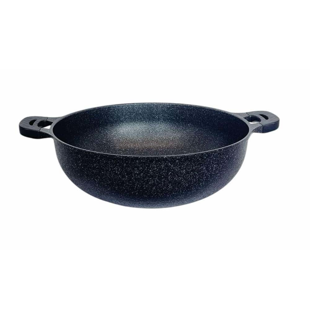 16" Marble Jumbo Wok Non-Stick Cooking Frying Pan Pot 5 Layer Marble Wok